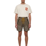 Shorts sportivi con logo in verde 