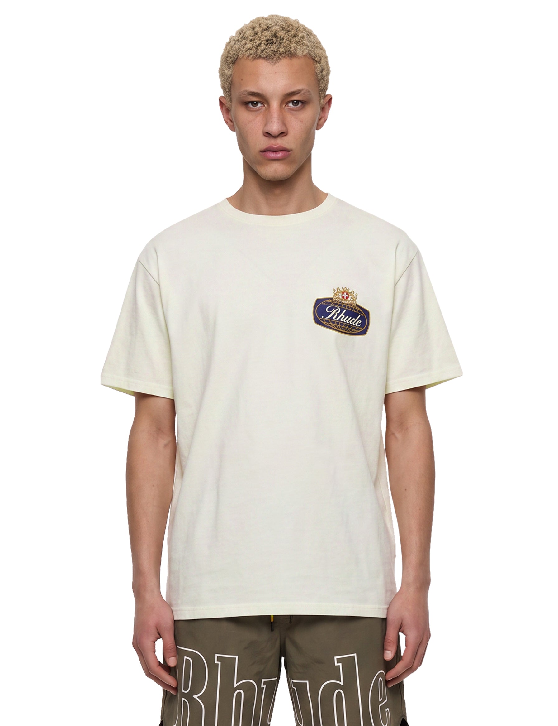 T-shirt con stampa Safari in bianco 