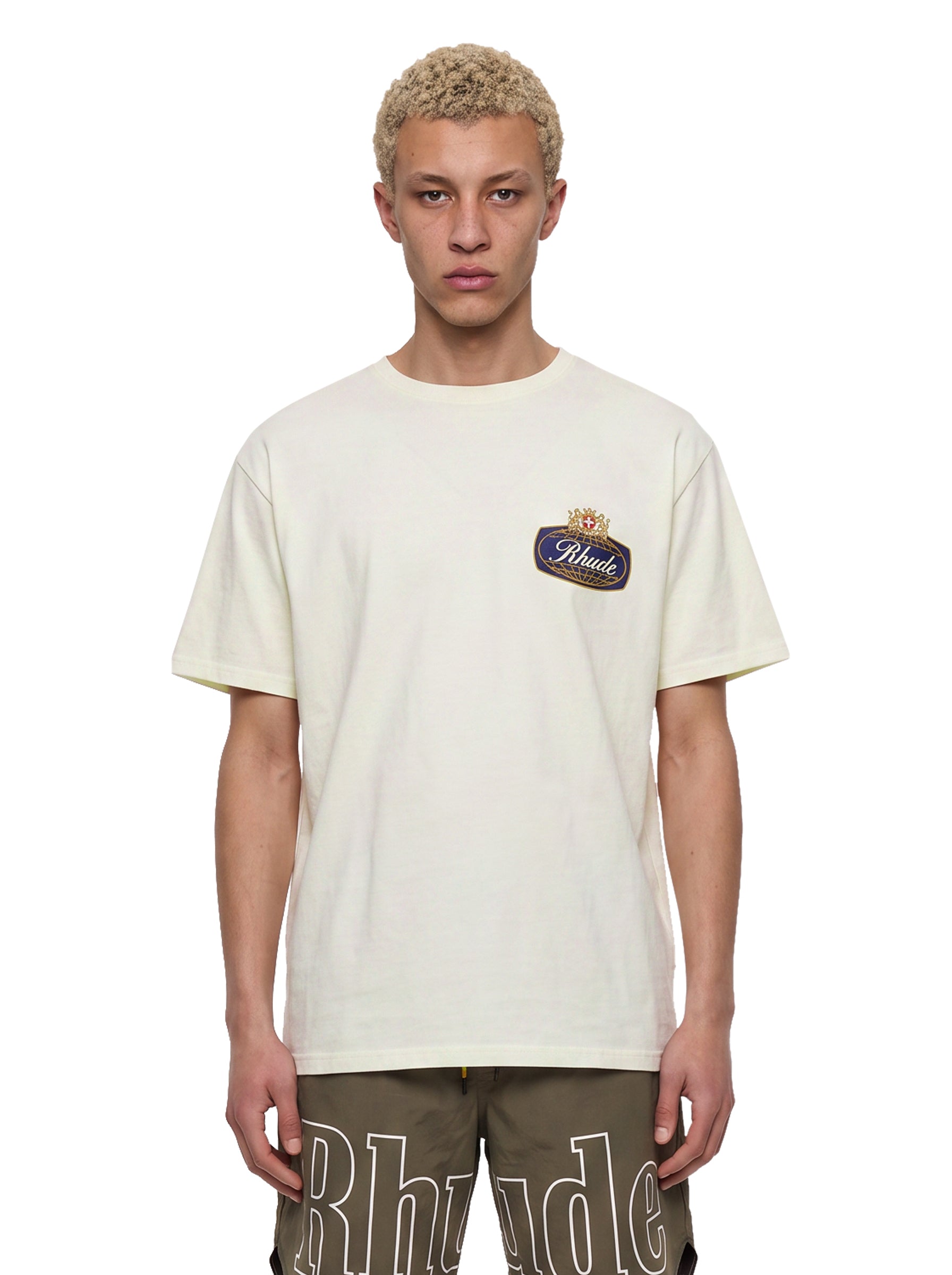 T-shirt con stampa Safari in bianco 