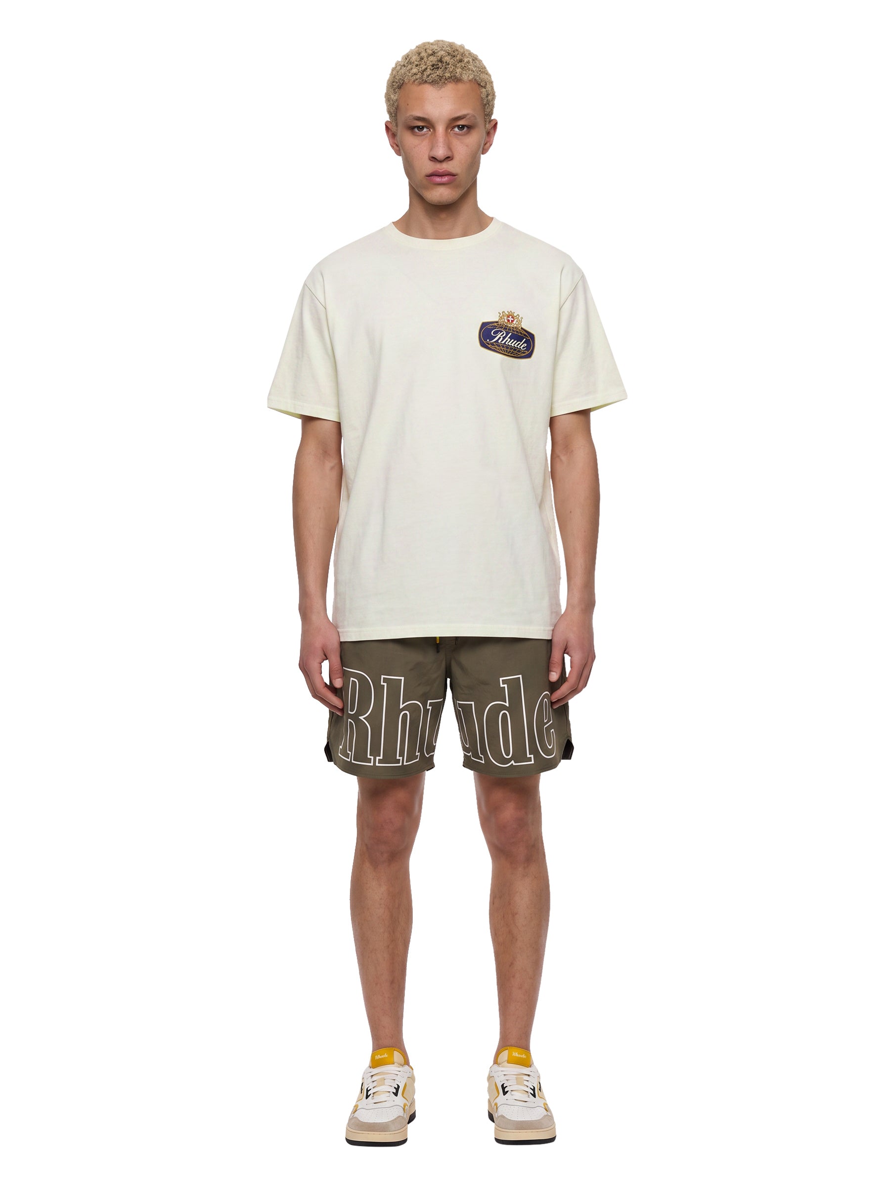 T-shirt con stampa Safari in bianco 