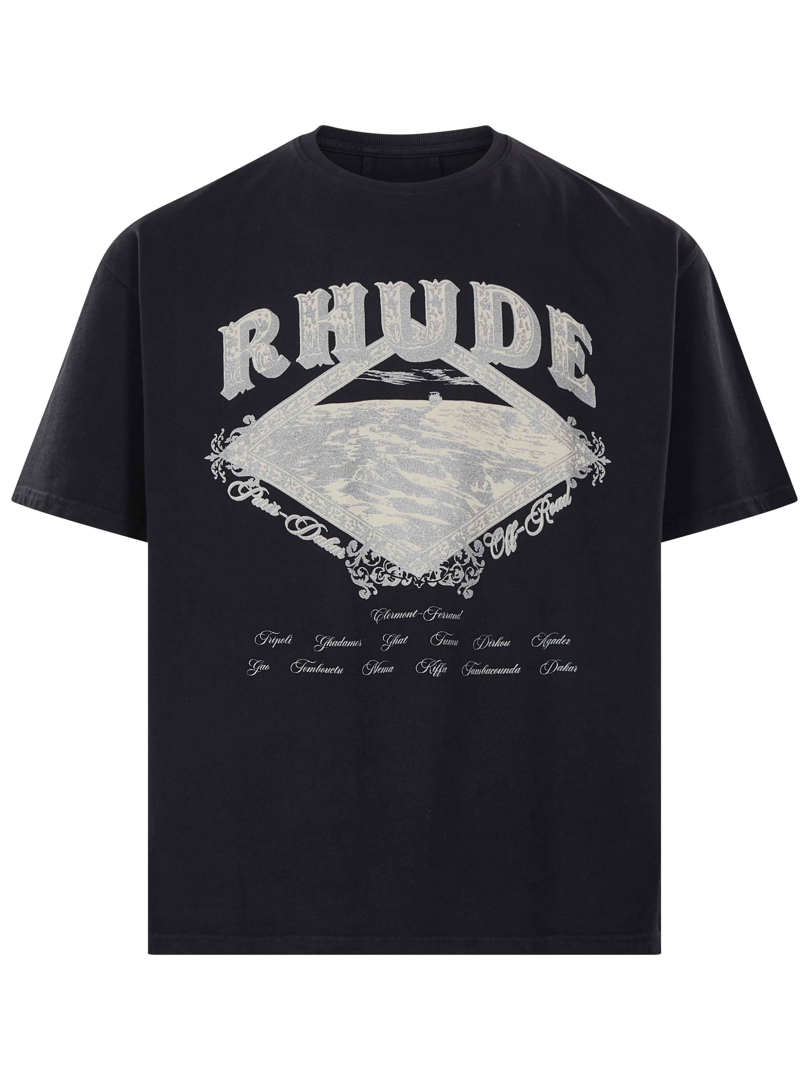 T-shirt con stampa Dakar in nero 
