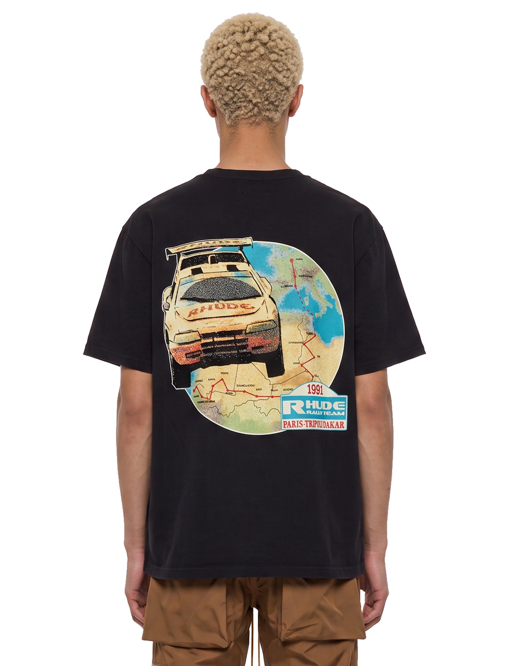 T-shirt con stampa Tripoli Rally in nero 