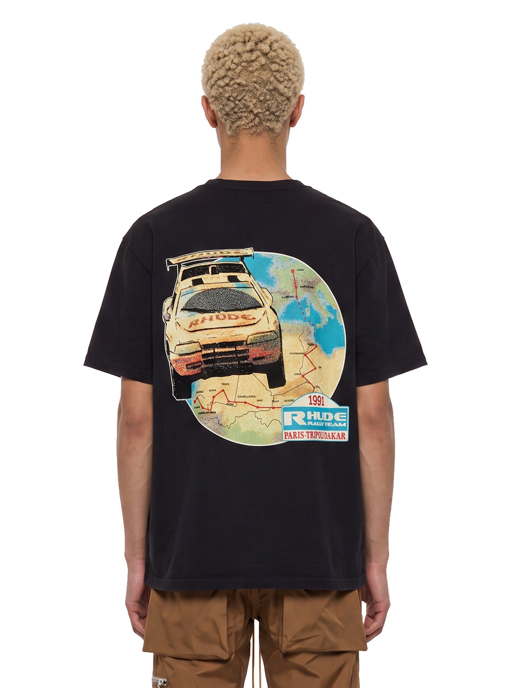 T-shirt con stampa Tripoli Rally in nero 