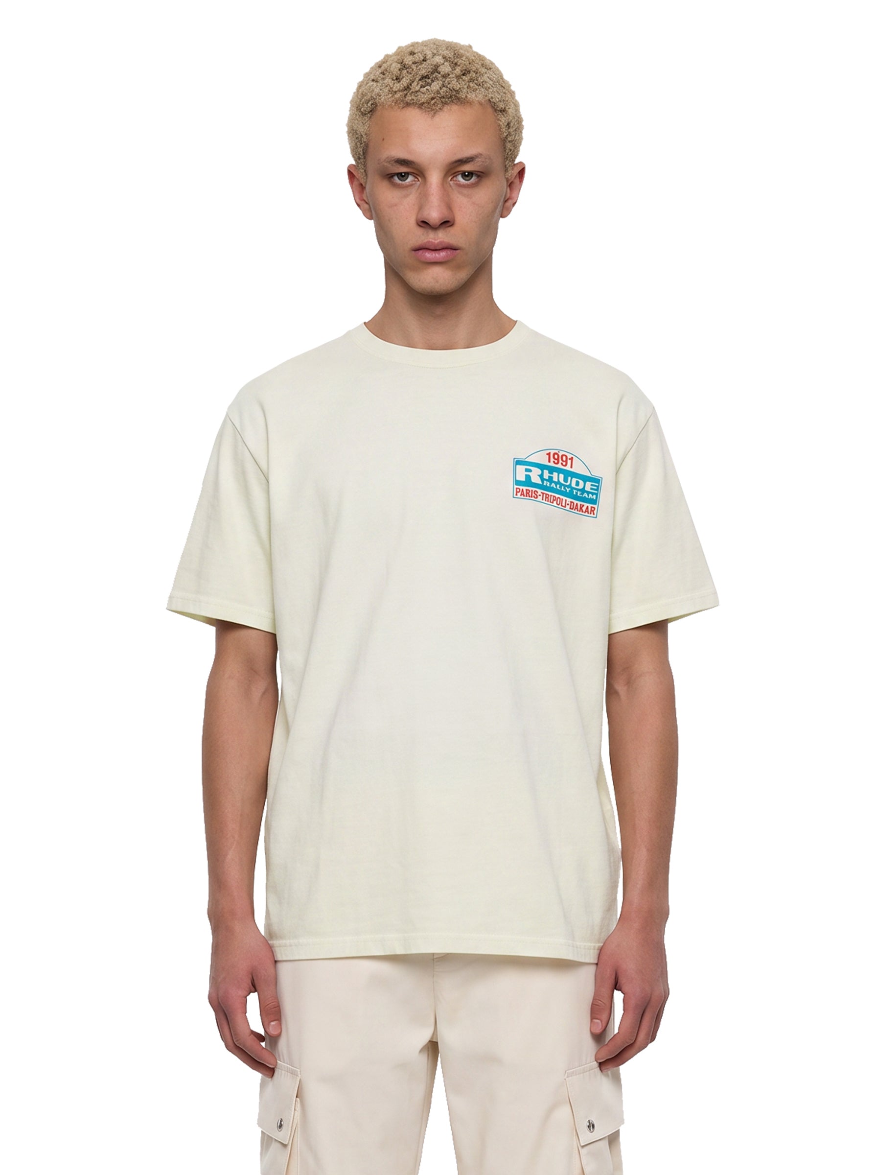 T-shirt con stampa Tripoli Rally in bianco 