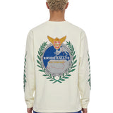T-shirt a maniche lunghe tripoli wreath in bianco 