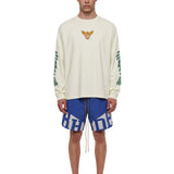 T-shirt a maniche lunghe tripoli wreath in bianco 