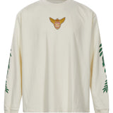 T-shirt a maniche lunghe tripoli wreath in bianco 