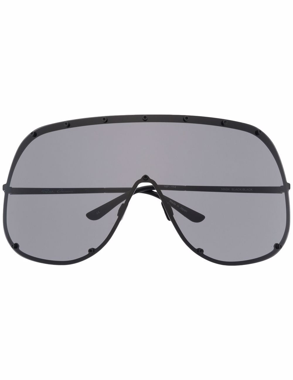 Occhiali da sole oversize in nero 