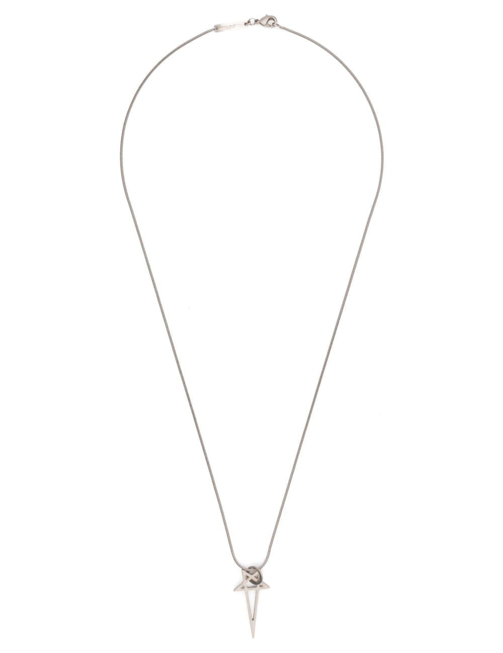 Collana con ciondolo a pentagramma in argento 
