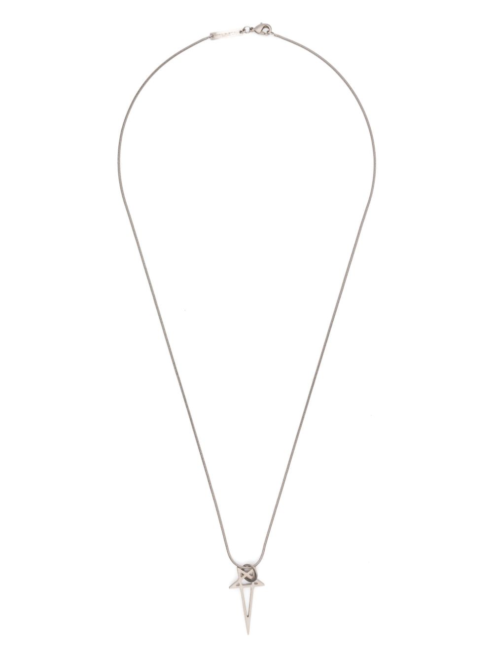 Collana con ciondolo a pentagramma in argento 
