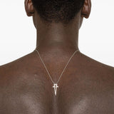 Collana con ciondolo a pentagramma in argento 