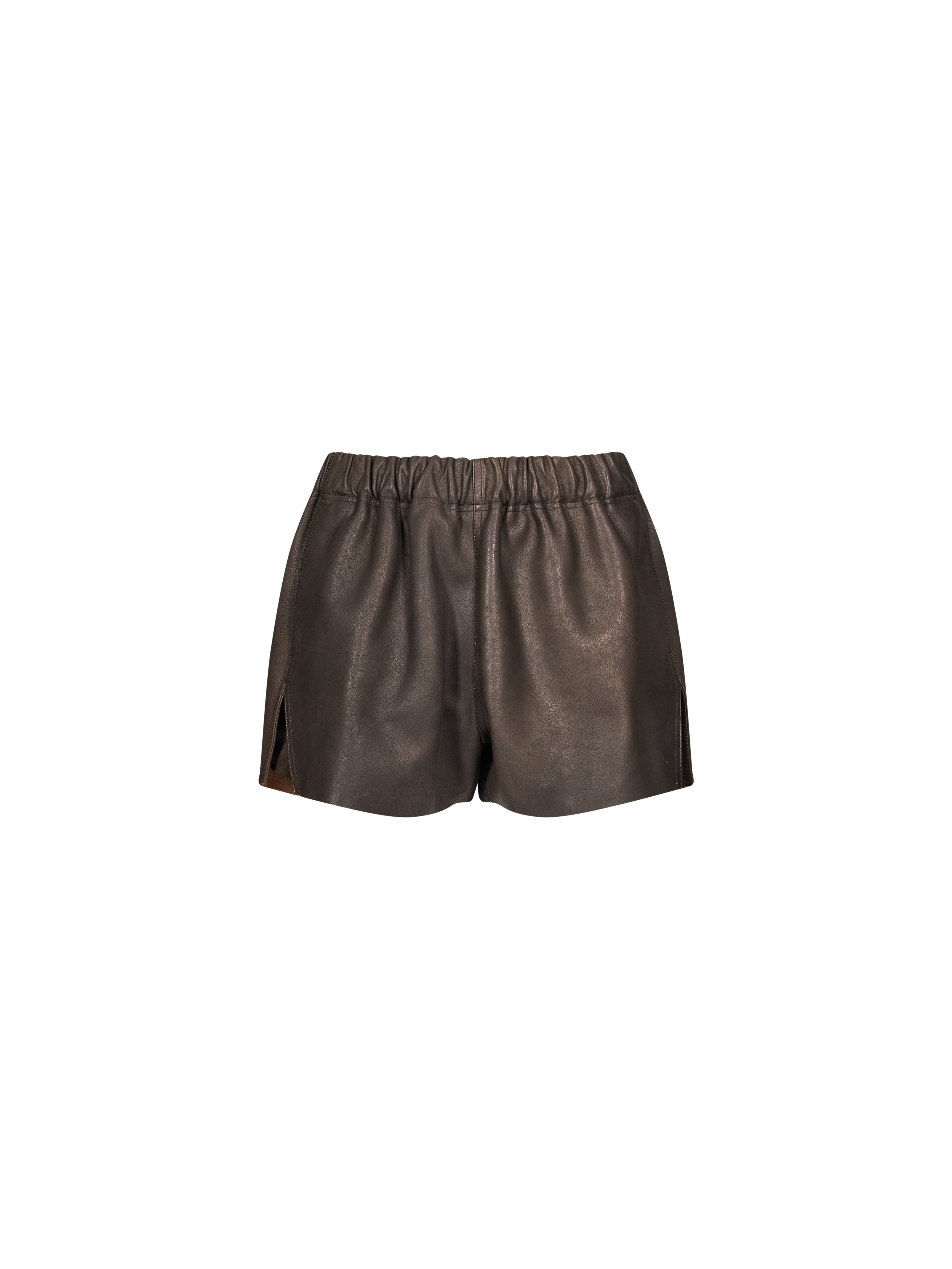 Shorts in pelle effetto washed 