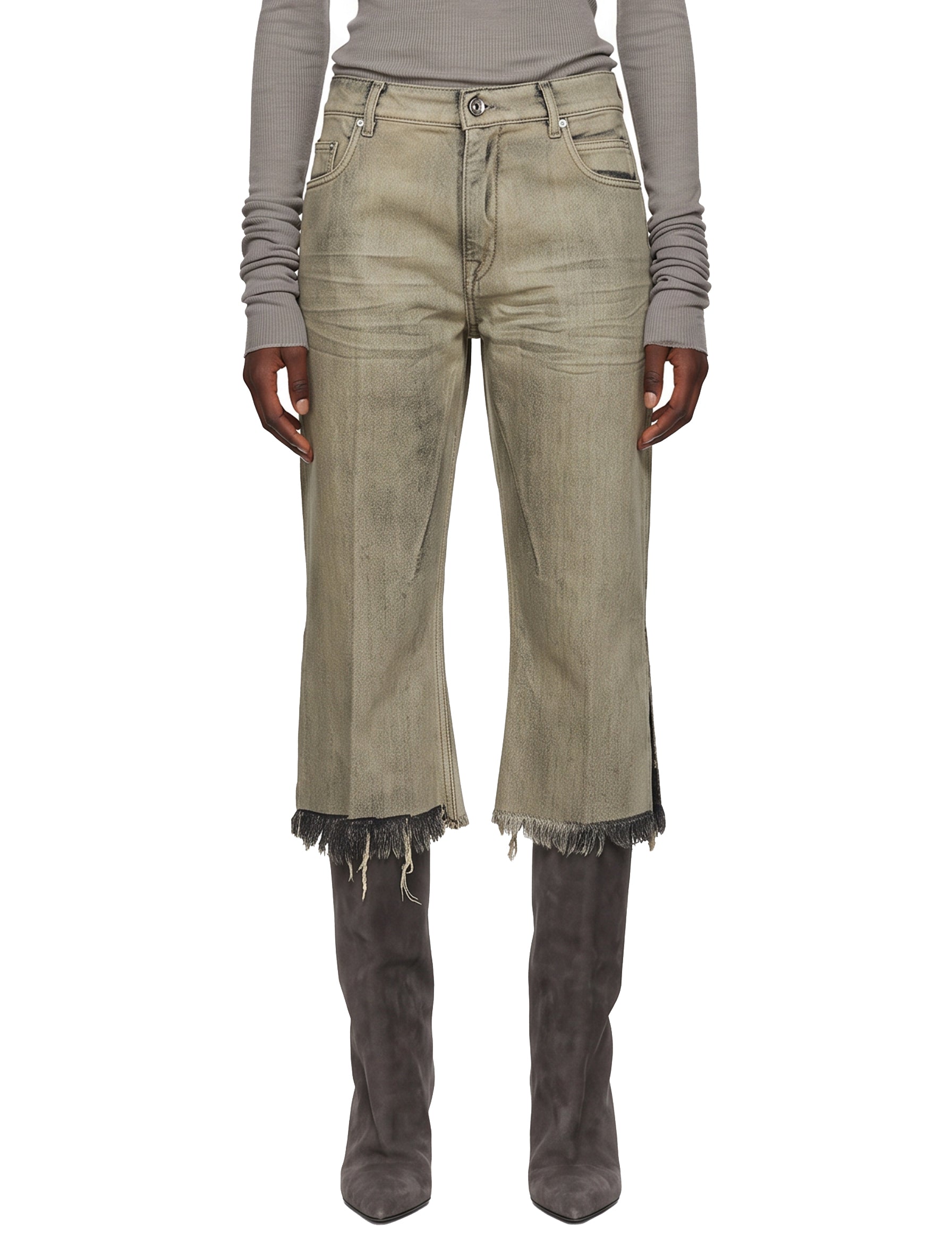 Jeans Bolan Cutoffs in grigio 