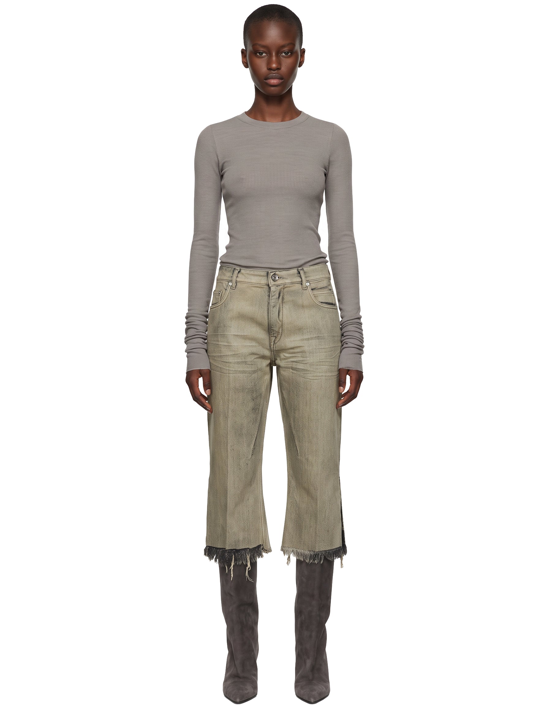 Jeans Bolan Cutoffs in grigio 