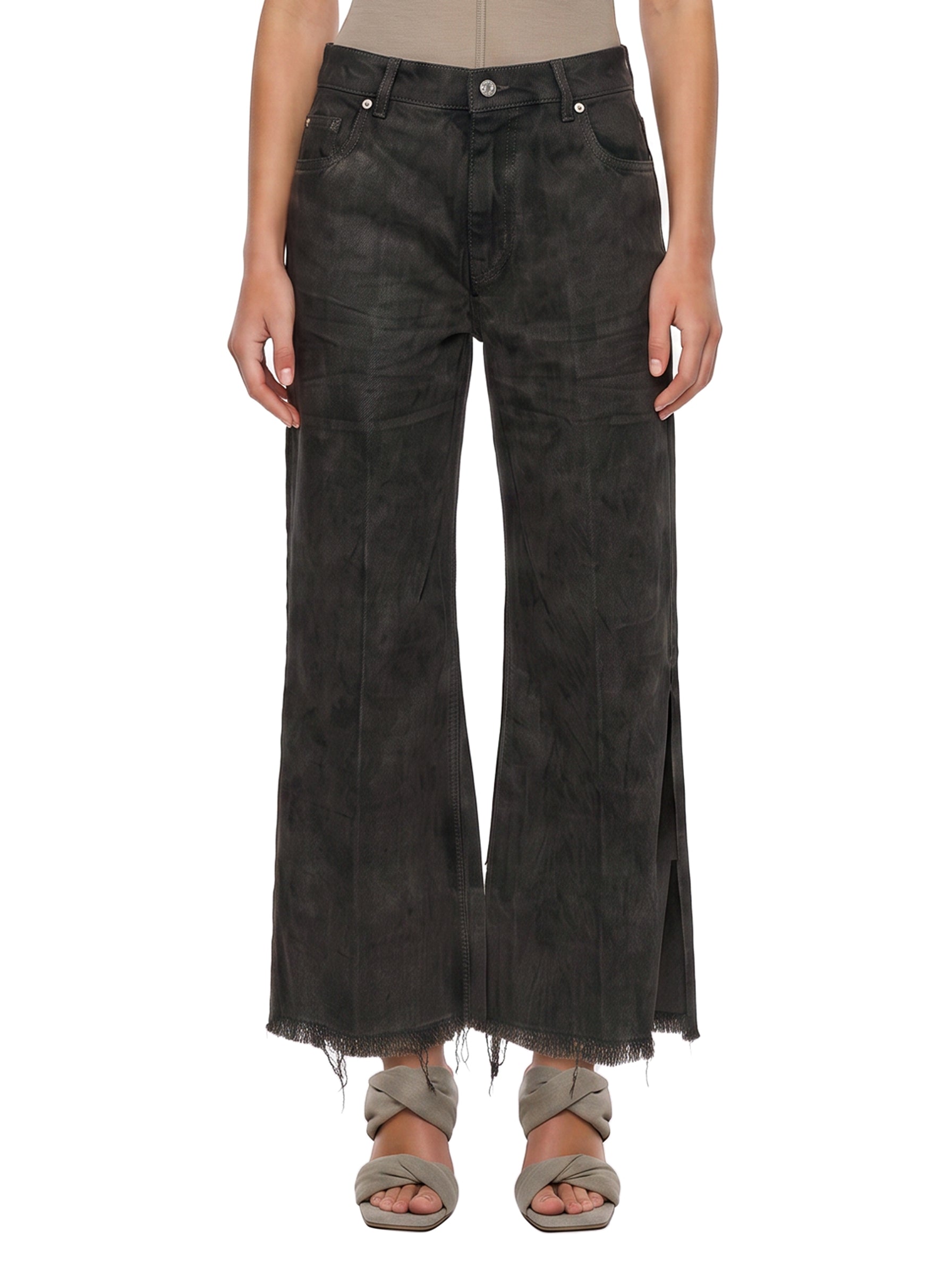 Jeans Bolan cutoffs in grigio scuro 