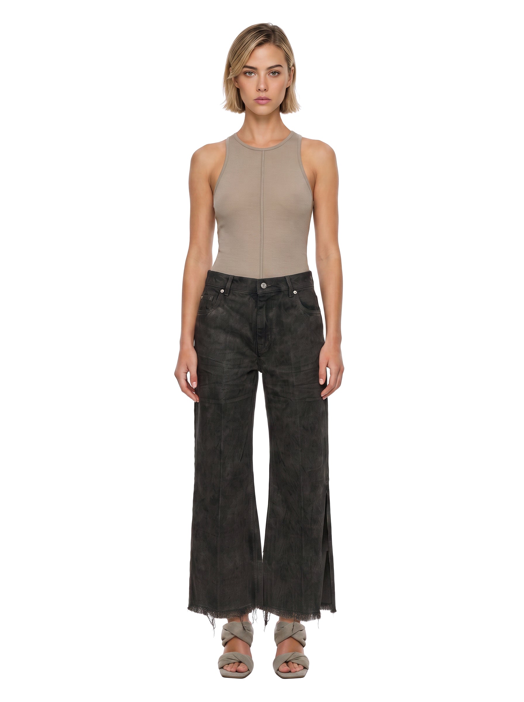 Jeans Bolan cutoffs in grigio scuro 
