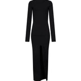 Abito lungo Tight in nero 