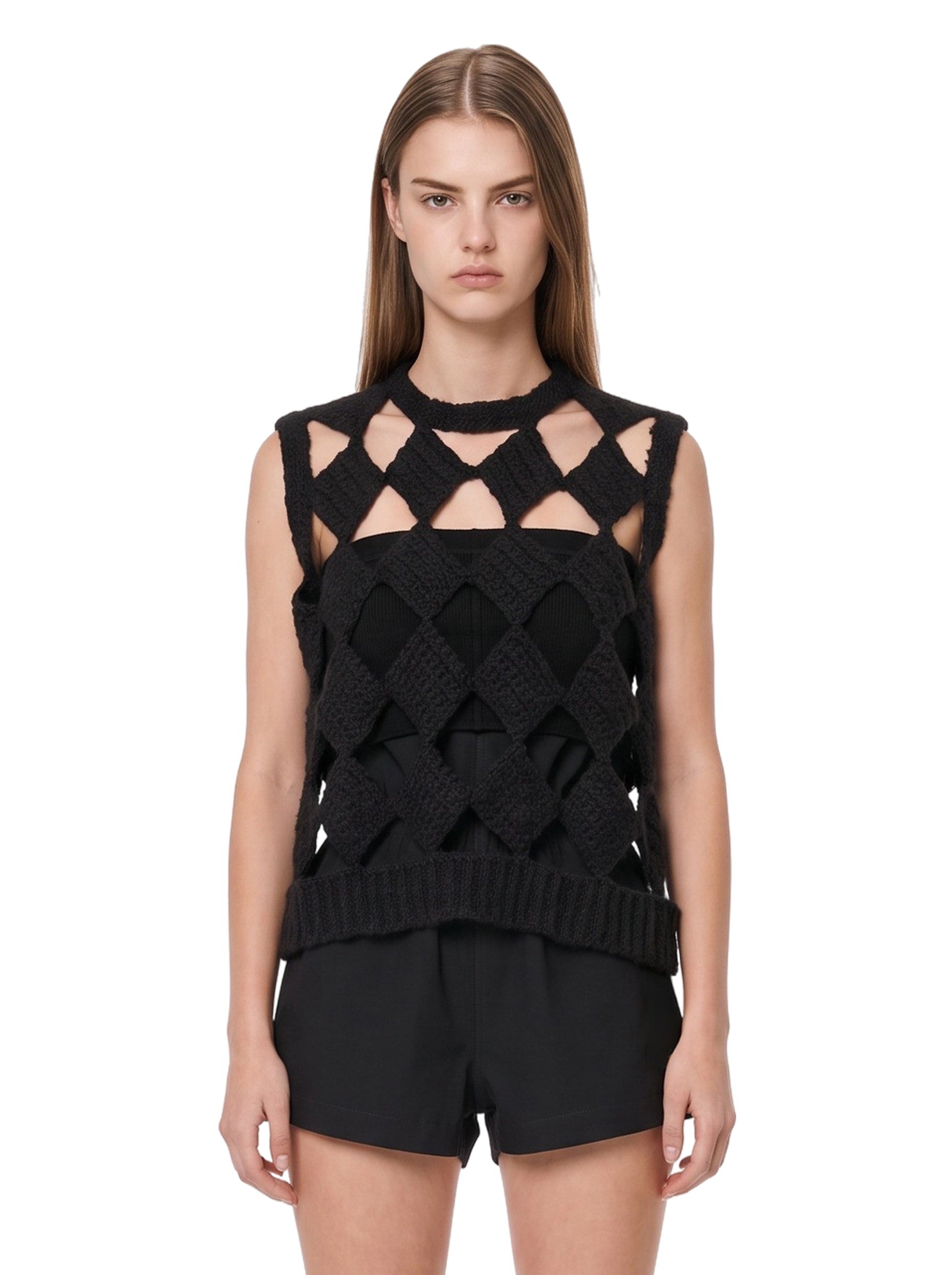 Top in maglia Sarutanya in nero 