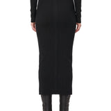 Gonna in maglia in nero 