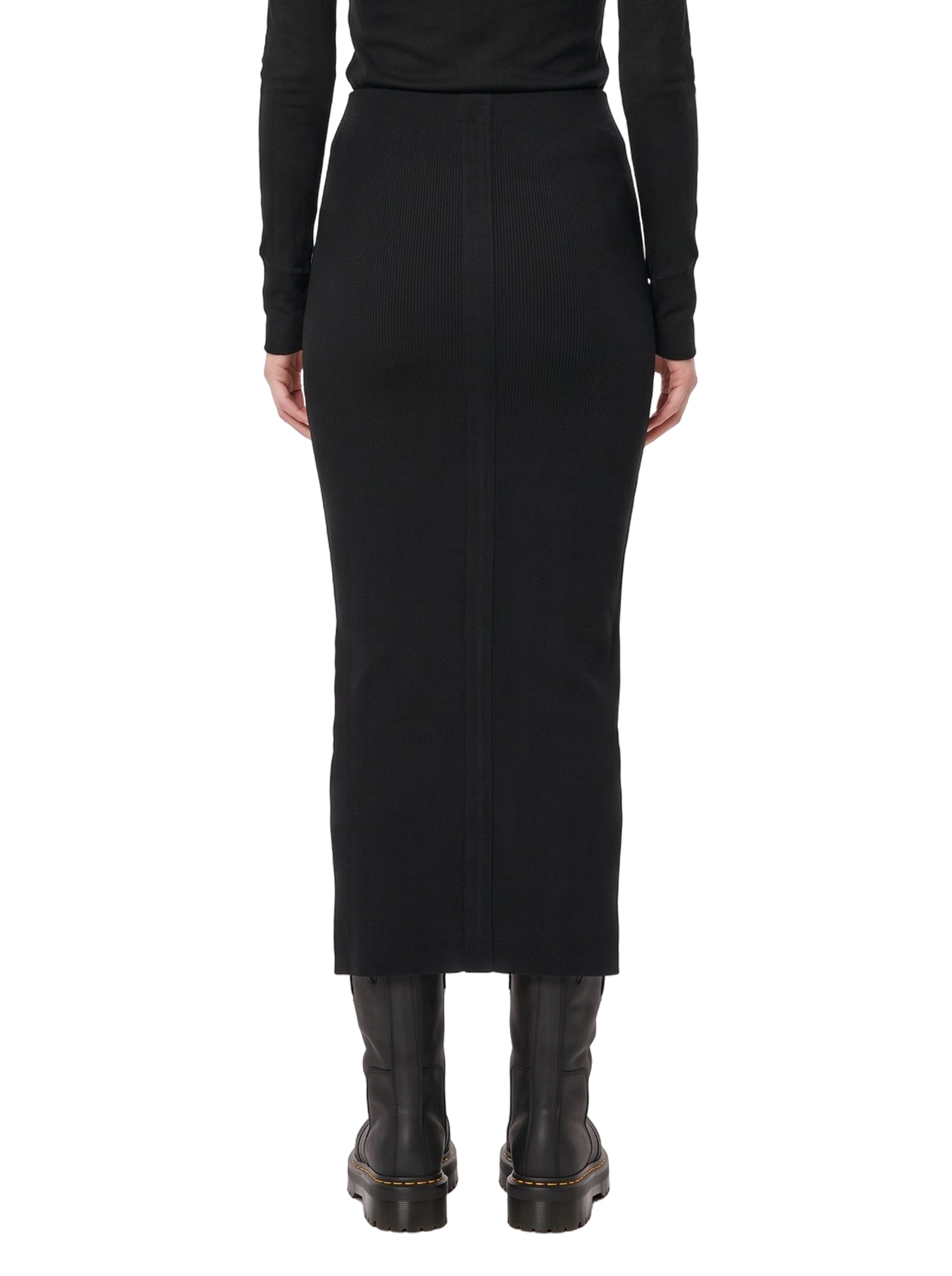 Gonna in maglia in nero 