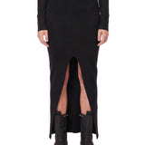 Gonna in maglia in nero 