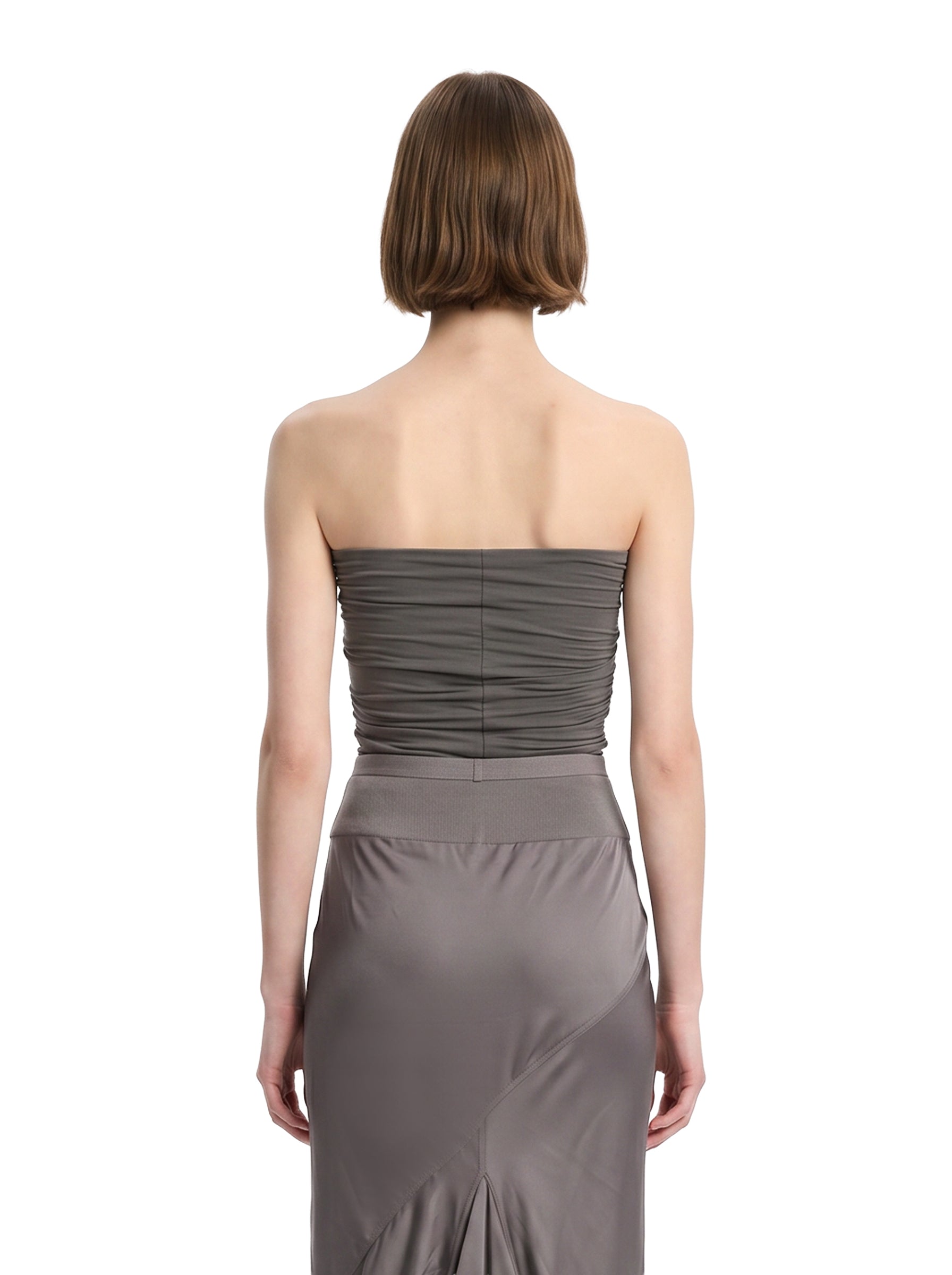 Top a corpetto Alannah in grigio 