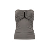 Top a corpetto Alannah in grigio 