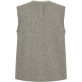 Top drappeggiato in jersey in grigio 