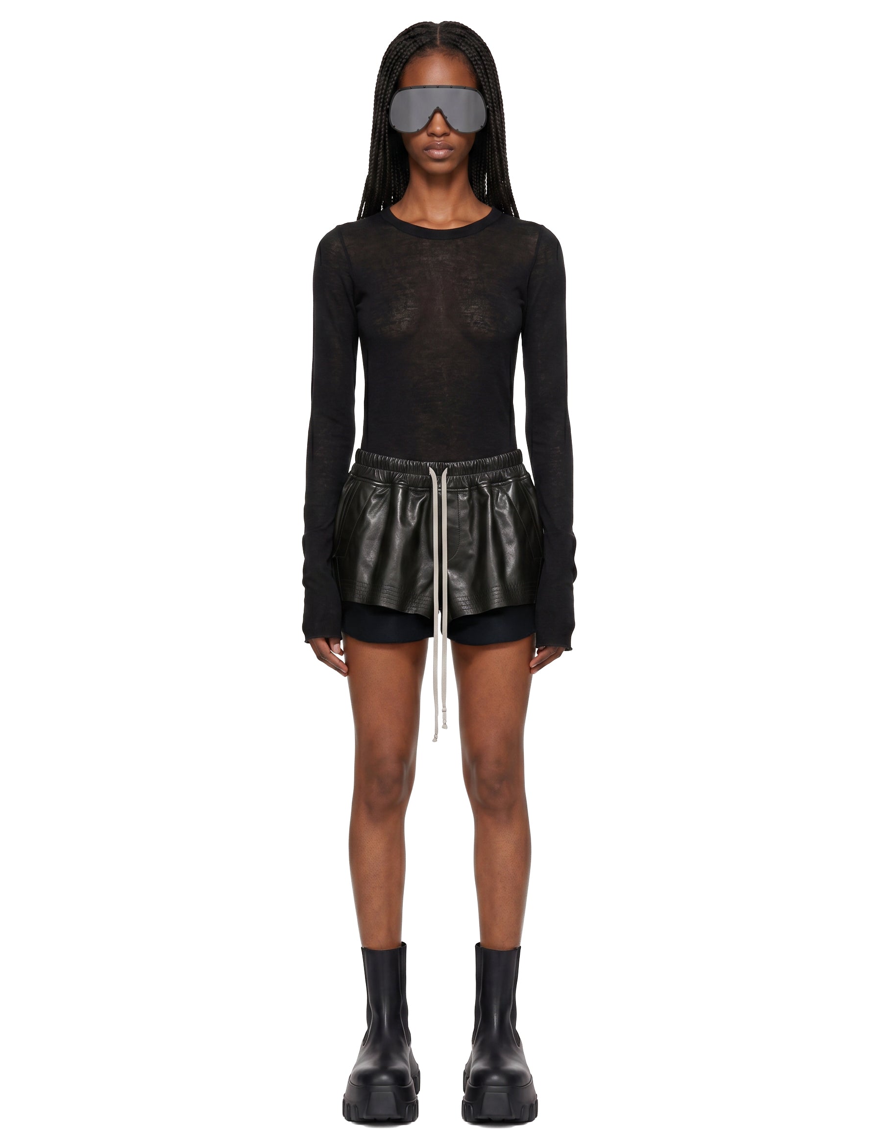 T-shirt a manica lunga in nero 