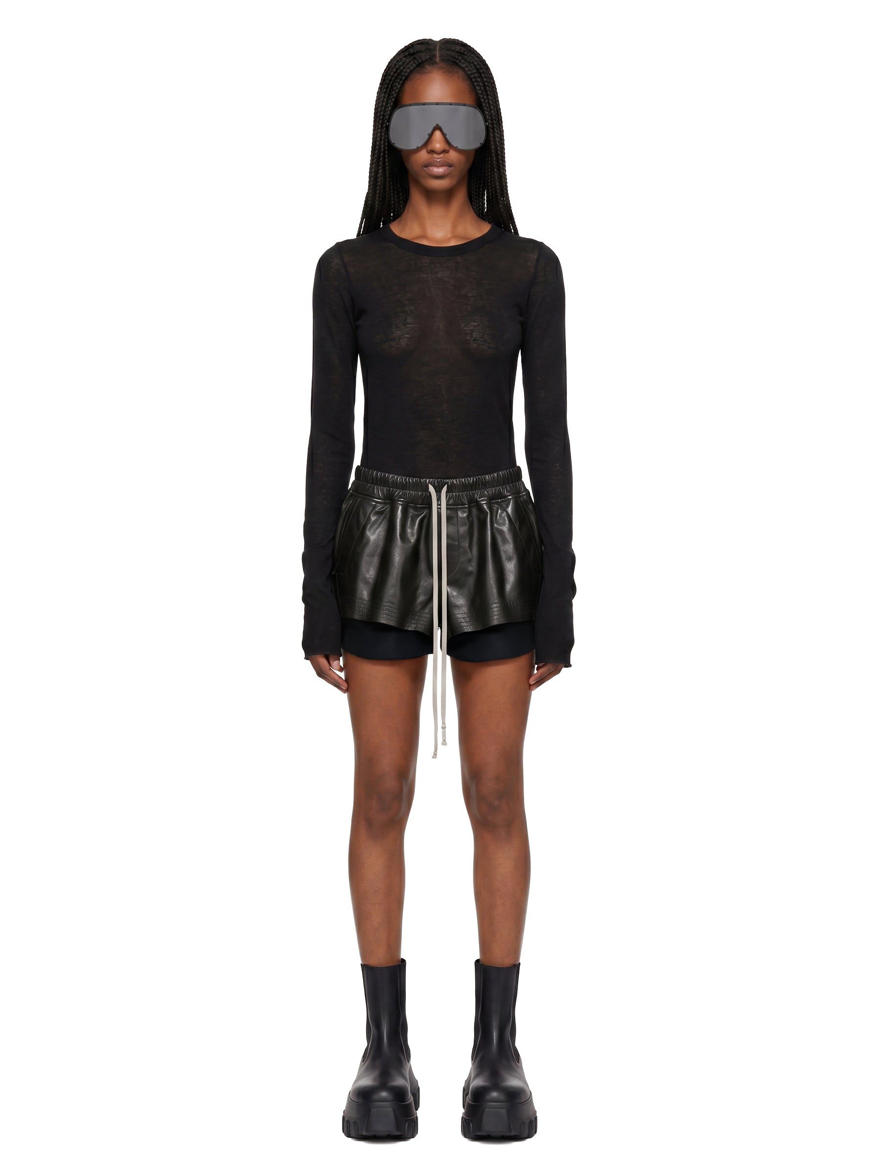 T-shirt a manica lunga in nero 
