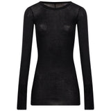 T-shirt a manica lunga in nero 