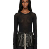 T-shirt a manica lunga in nero 