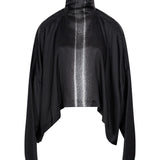 Top a collo alto con stampa jumbo in nero 