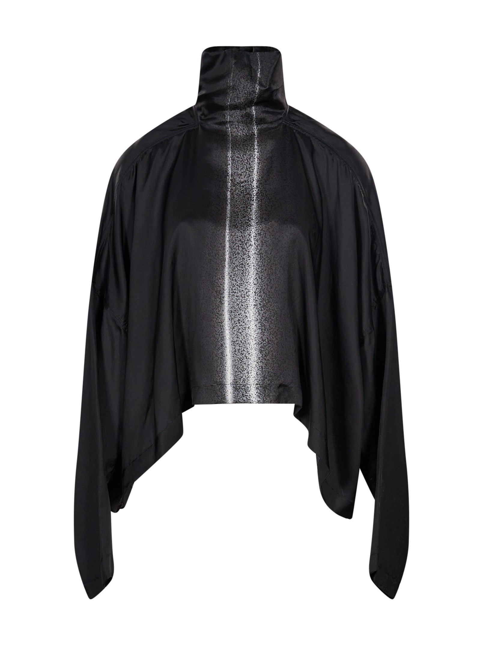 Top a collo alto con stampa jumbo in nero 
