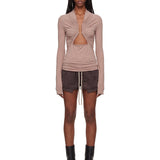 Top con cut-out Prong in rosa 