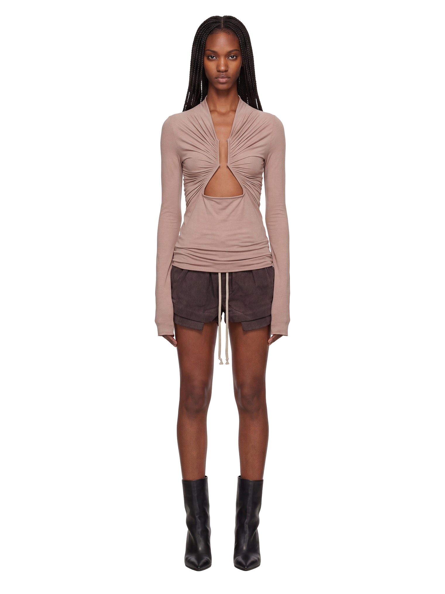 Top con cut-out Prong in rosa 