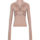 Top con cut-out Prong in rosa 