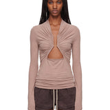 Top con cut-out Prong in rosa 