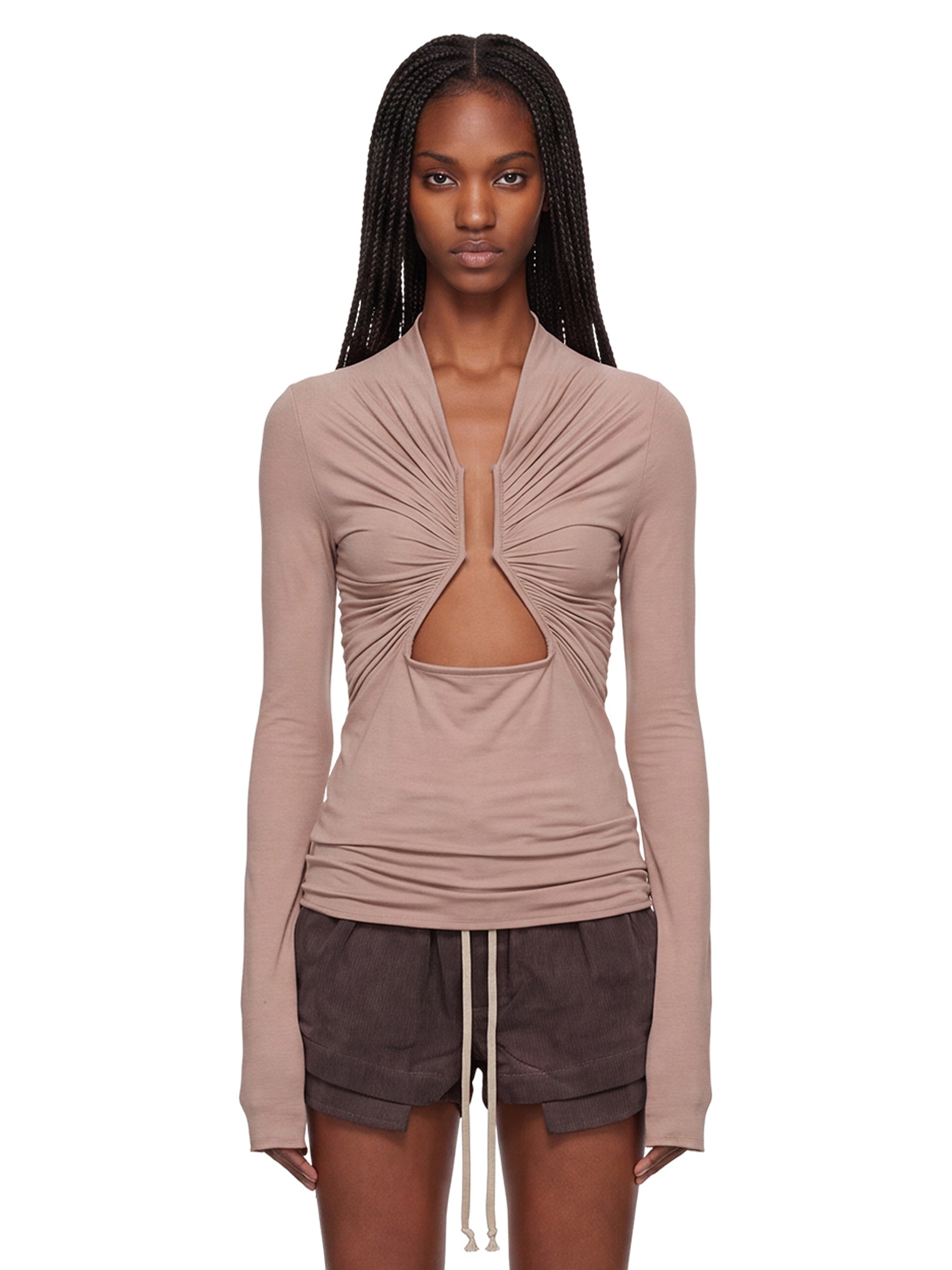 Top con cut-out Prong in rosa 