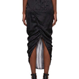 Gonna lunga Soft Pillar con stampa in nero 