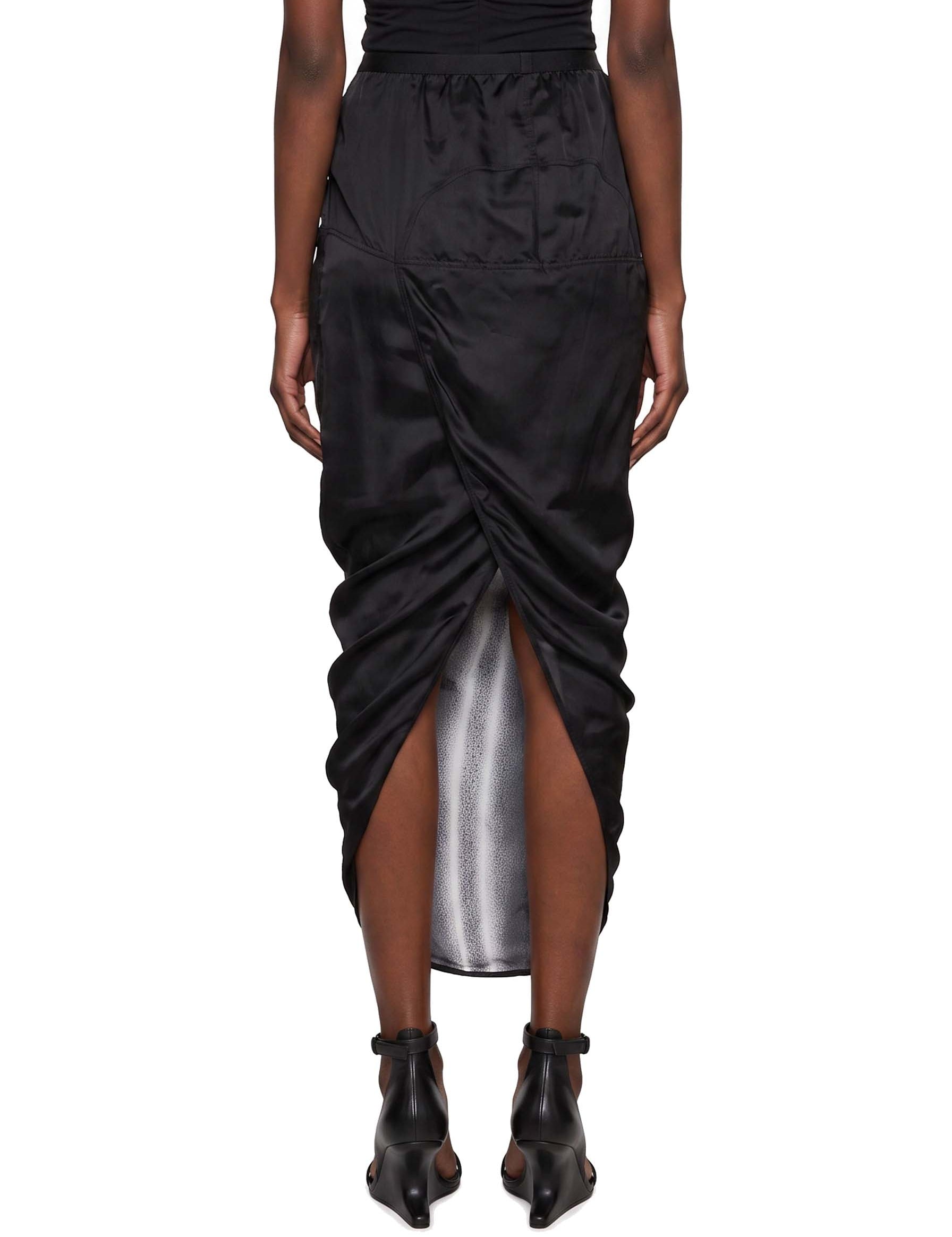 Gonna lunga Soft Pillar con stampa in nero 
