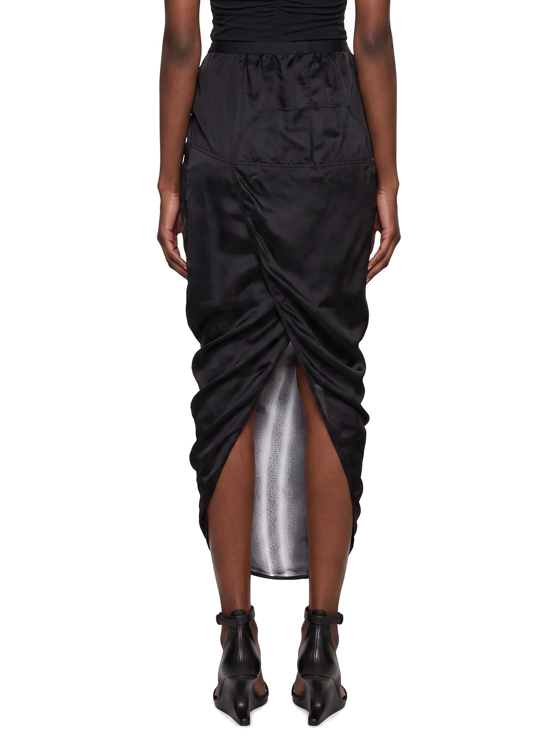 Gonna lunga Soft Pillar con stampa in nero 