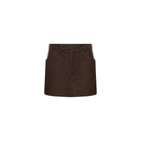 Minigonna Firbanks in pelle in marrone 