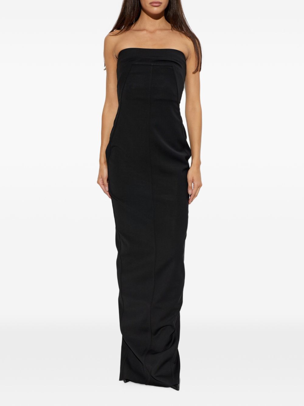 Abito bustier gown in nero 