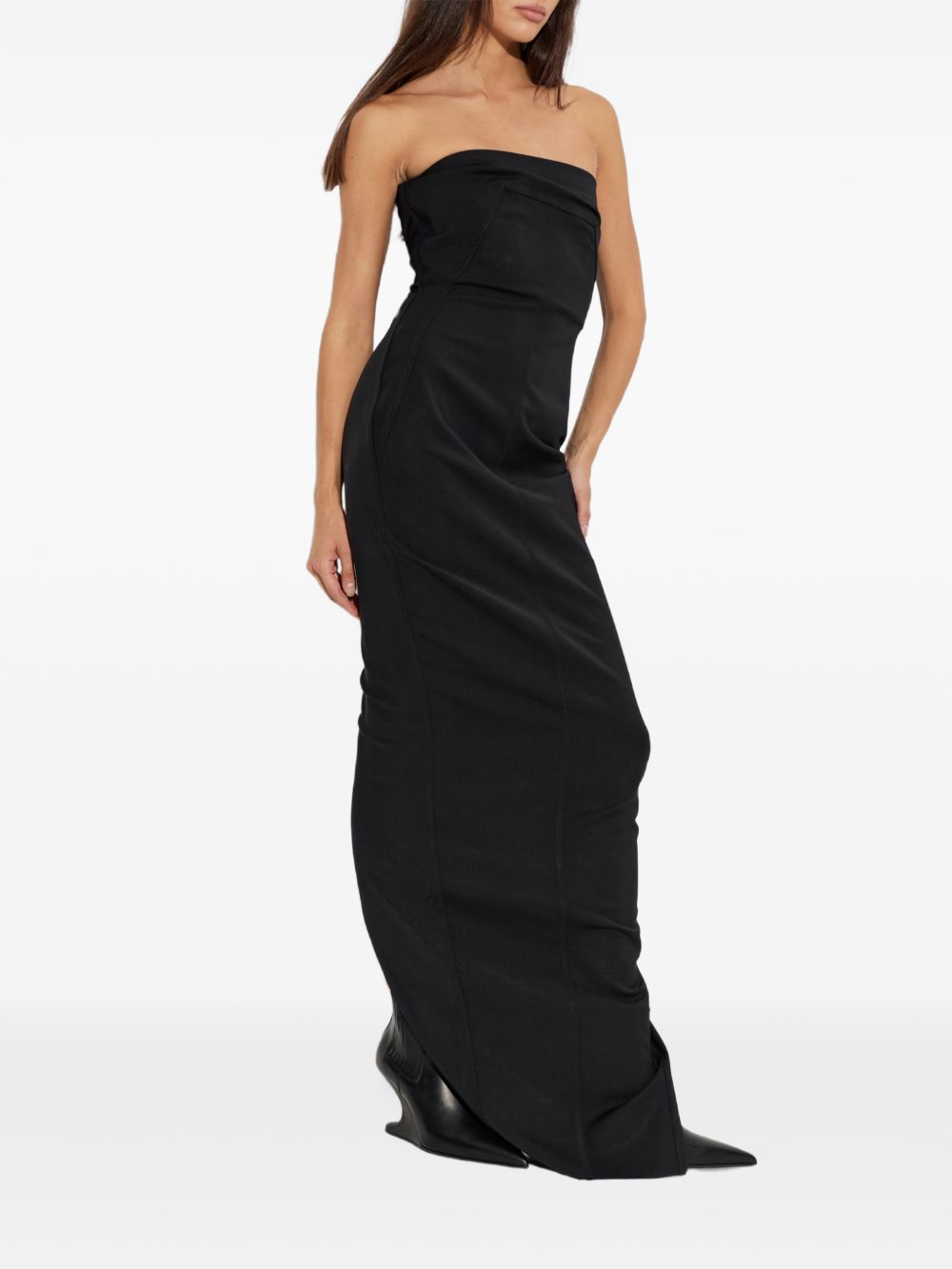 Abito bustier gown in nero 