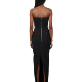 Abito bustier gown in nero 