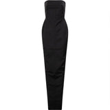 Abito bustier gown in nero 