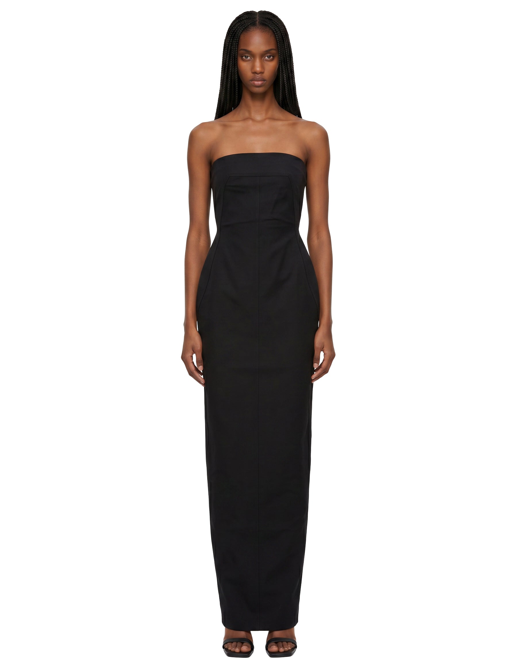 Abito bustier gown in nero 
