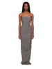 Abito maxi bustier in grigio