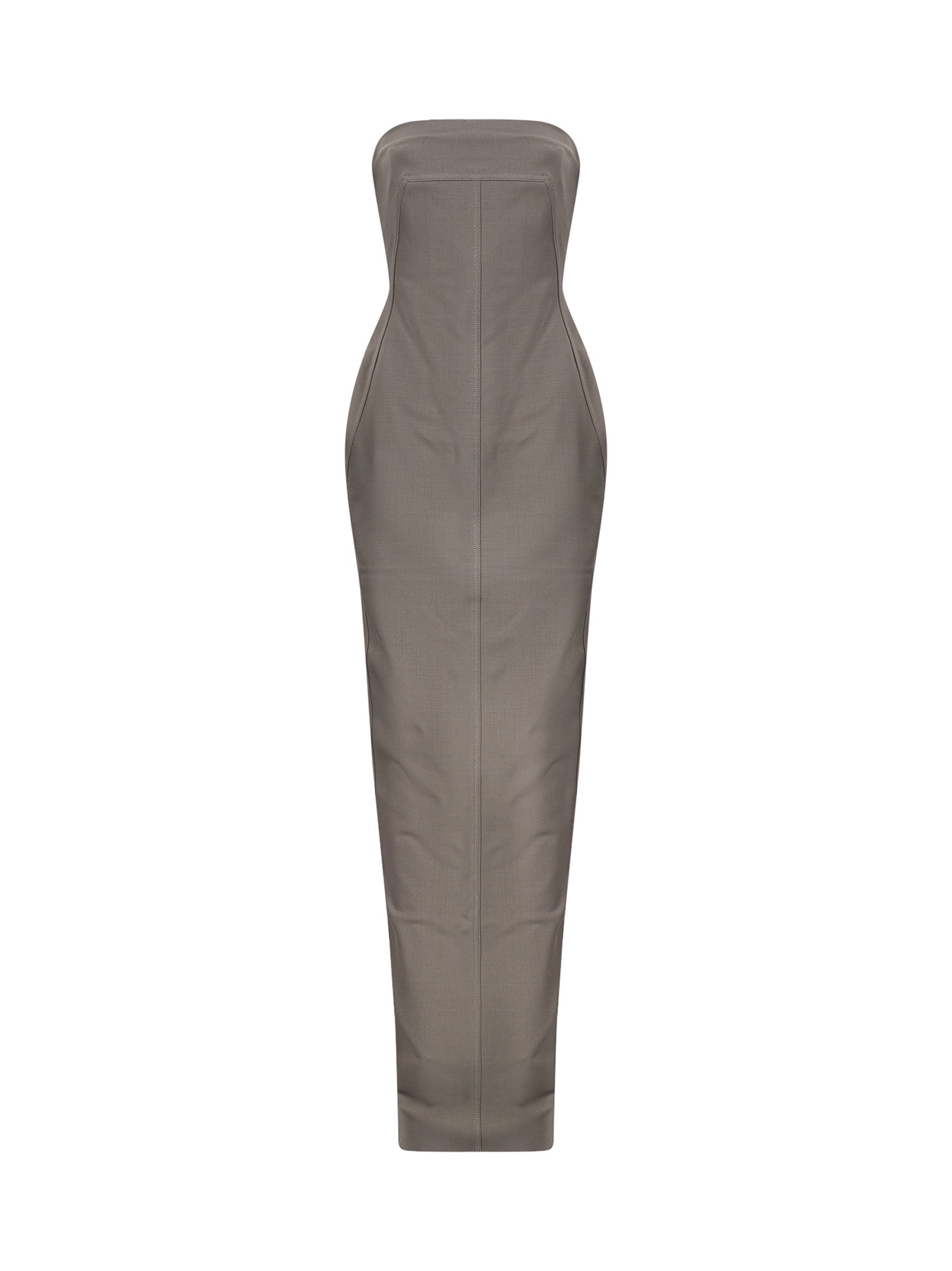 Abito maxi bustier in grigio 